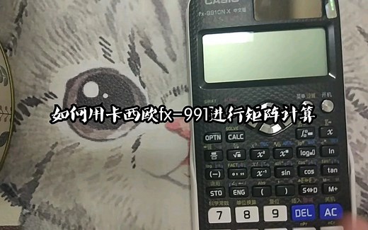 【汤一一】计算器使用/卡西欧FX–991CN X矩阵相关求解