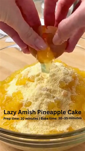 Lazy Amish Pineapple Cake Ingredients: 1 box yellow cake mix 1 can (20 ounces) crushed pineapple with juice 3 eggs 1/3 cup vegetable oil 8 ounces cream cheese, softened 2 cups powdered sugar 1 teaspoon vanilla extract Optional: 1/2 cup chopped pecans | Recipes Hungry