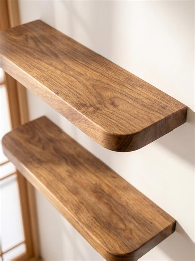Modern Floating Shelf – Rounded Edge Wood Wall Shelf for Home Storage - Etsy