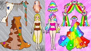 DIY Paper Crafts | Costumes Rich Bride VS Poor Bride More Nursery Dress Up | WOA Paper Craft | WOA Bricks Technic