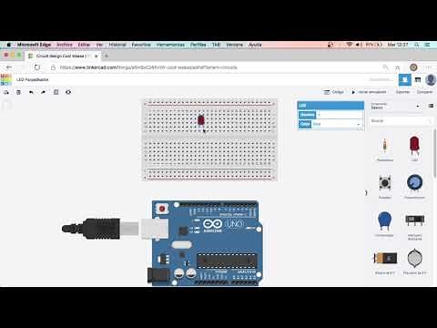 Autodesk Tinkercad Circuits | Led Parpadeante con Arduino UNO
