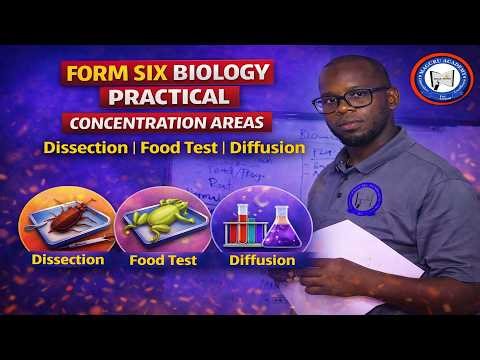 FORM SIX BIOLOGY PRACTICAL: CONCENTRATION AREAS | Dissection, Food Test, Enzymes & Diffusion (NECTA)