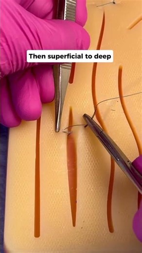 This Needle Direction Is Why the Knot Stays Buried #pastudent #npstudent #medstudent #stitches