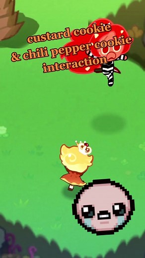 chili pepper cookie & custard cookie interaction in #cookierunkingdom ! chili pepper be a thief! 😤 #cookierun #devsisters #cozygaming #crk