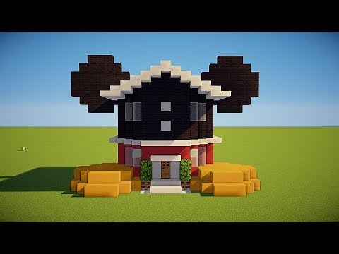 Minecraft Tutorial: How To Make Mickey Mouses Club House! Mickey Mouse house tutorial"