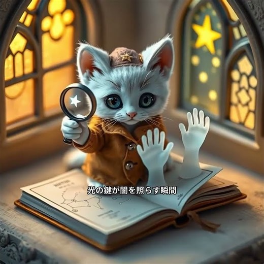 星空の記憶の下の猫の足跡 🌙🔍 #fantasycat #viral #starrytales