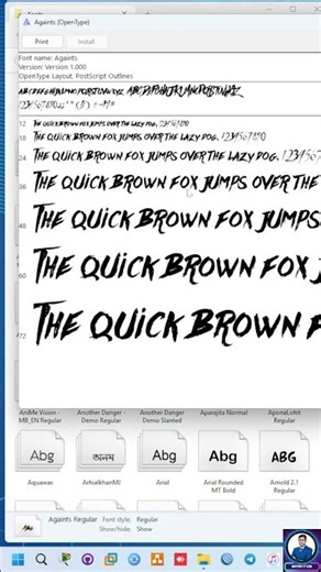 Open Direct Font Settings On Windows PC #windows #shorts