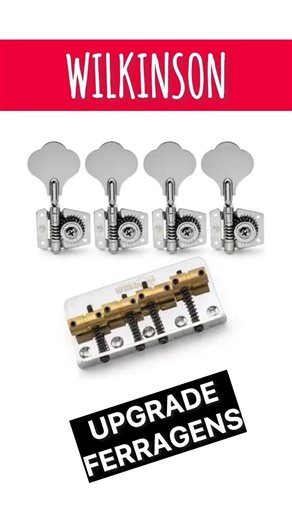 Upgrade your 4 and 5 string bass guitar with Wilkinson tuners and bridge - Purchase Link #basstub...