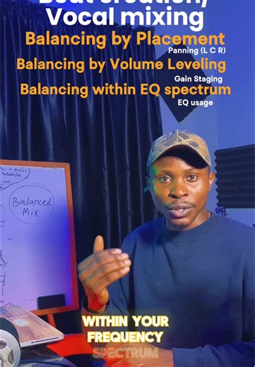 3 core things to Focus on to have a 'Balanced Mix' during beat making/mixing, vocal mixing and Mastering.🎛️🎚️ Also, understanding other audio effects like compression, delay, reverb, ear candies and more to enhance the overall sound.🎙️ #producertips #soundmixing #mixing #mastering #audioengineer