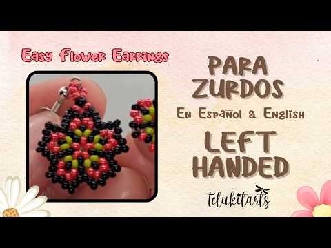 Arete FLor Aprende a Hacer Aretes de Mostacilla desde CERO (Tutorial para Zurdos)Parte 1