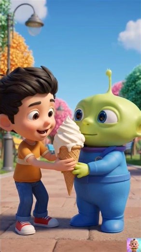 Baby Alien Steals Ice Cream 😂👽🍦 | Funny Cartoon Shorts