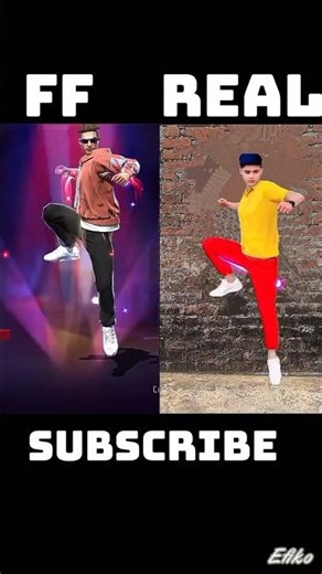 🥺😱🤗free fire emote in real life #ytshorts #trending #shortsviral #shortsfeed #freefireshorts#shorts