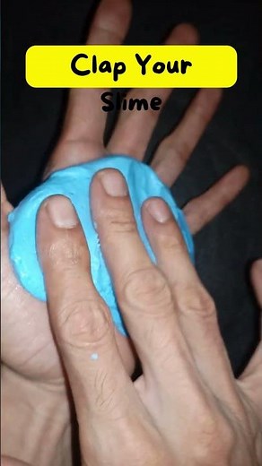 ASMR SATISFYING CLAPPING BLUE SLIME #asmr #shorts #youtubeshorts