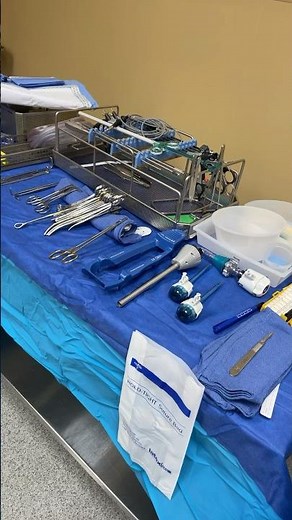 LAPAROSCOPIC APPENDECTOMY SETUP WITH COVIDIEN POWER ENDO GIA STAPLER