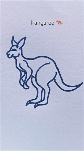 How to draw a kangaroo 🦘 step by step easy drawing.