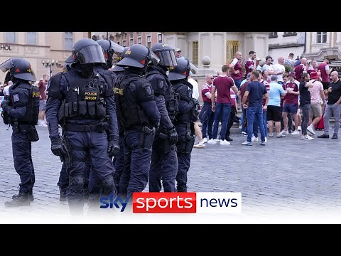 30 people arrested as West Ham & Fiorentina fans clash in Prague