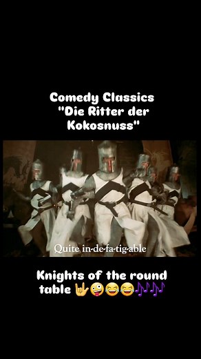 Monty Python war ein Phänomen und seiner Zeit weit voraus. Deshalb funktionieren Filme wie "Das Leben des Brian" und "Ritter der Kokosnuss" auch heute noch. Einfach genial ist auch der Song "Knights of the round table". Völlig abgedreht...😂😂🤪🎶🎶 #montypython #humor #funny #song #comedy #movie #funny #classics | Hans Albert Koehle