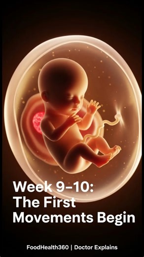 Week 9–10: The First Movements Begin | 3D Medical Animation #short