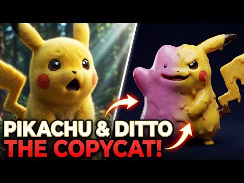 Pikachu Meets Copycat Ditto 😱⚡ You Won’t Believe the Transformation! #pikachu #ditto