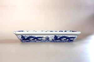 Blue & White Chinese Dragon Pen Tray - Etsy