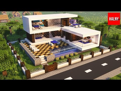 Best modern house in minecraft (TUTORIAL)