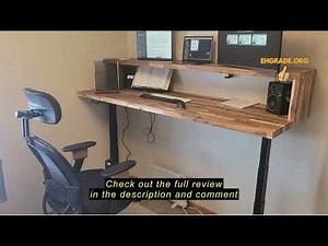 Review ERGOMAKER Height Adjustable Standing Desk Frame, Electric Sit Stand Desk Base with Automatic