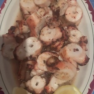 4.4K views · 338 reactions | This Greek Grilled Octopus is marinated in olive oil infused with garlic, rosemary and thyme. Pressure cooked octopus yields a tender octopus in just ten minutes. Grilling adds smokiness and a little crunchy texture to this delicious appetizer and reminds me of one of my favorite octopus dishes | Hellenic World | Facebook