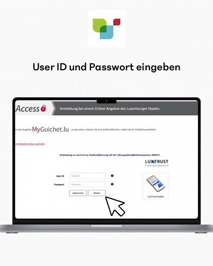 🇩🇪 MyGuichet.lu Login mit LuxTrust.