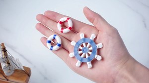 19 Pcs Nautical Cake Topper Pirate Cake Topper Ship Theme Nautical Cupcake Decorations for Birthday Wedding Summer Party Decor