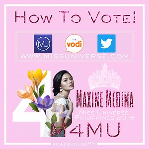 5.8K views · 180 reactions | WATCH: Video Tutorial on how to VOTE for Miss Universe Philippines 2016 MAXINE MEDINA on Miss U App, Vodi, Twitter and online (www.missuniverse.com)  Geys keng me mge teknhek keye legey nye neleng seh kohmeent box. Meyk syur neh hende nela (shupeetbehey) mebebese kegeya netoh.  #65thMissUniverse #MissUniverse2016 #MissUniverse #MaxineMedina #Maxinatics #4M4MU #ALTAWalk | Powerhouseph | Facebook