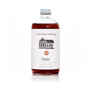 Pink House Alchemy Tonic Syrup - 16 oz Simple Syrup Cocktail Drink Mix - Use To Flavor Coffee - Dessert Topping - Using Only Fresh Herbs - (T16)