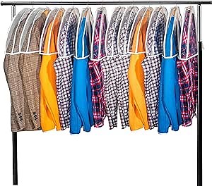 Clear Shoulder Covers Vinyl Plastic Hanger Covers for Clothes (Set of 12), Closet Clothes Protectors Breathable Garment Cover with 2" Gusset, Suit Shoulder Covers for Closets - 24'' X12" X2''/12 Pack