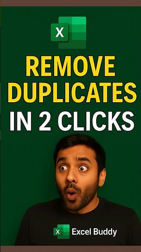 Fastest Way to Remove Duplicates in Excel 💡 #excel #excelshorts #exceltips #duplicate #data #shorts
