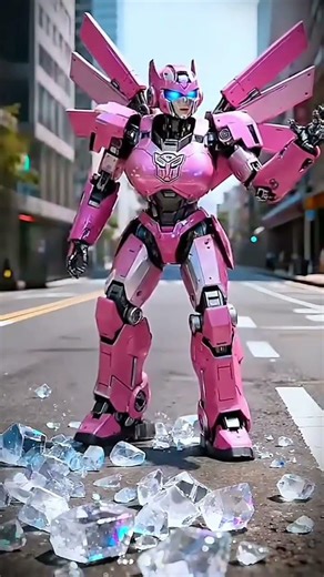 pink robot breaked little kitten toy #cat #robot