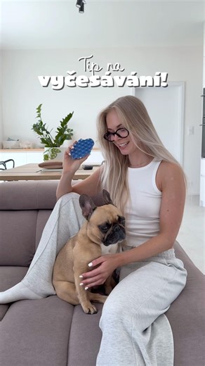 🐶 Jaro = chlupy úplně všude 😅 Jaký je tvůj tip na línání psů? 🩷#doglover #dog