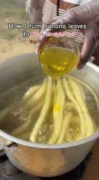 How to make bone Staight hair at home from banana leaf step-by-step tutorial #viarlshort