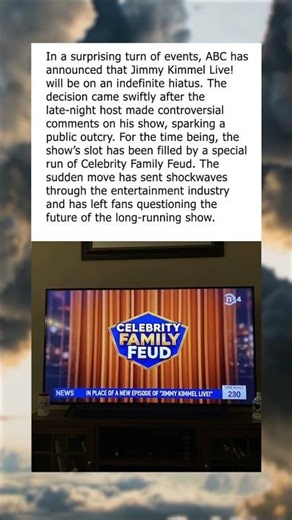 Jimmy Kimmel's Show Pulled from ABC After Controversial Comments