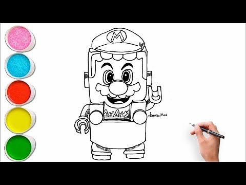 How To Draw SUPER LEGO MARIO | Drawing For Kids