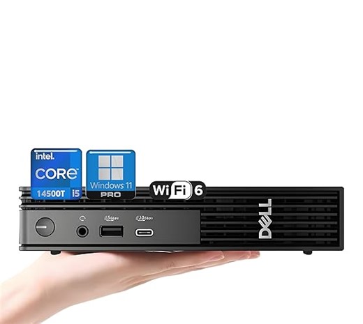 Dell Pro Micro QCM1250 Business Mini Desktop Computer 14th Gen i5-14500T (14 Cores, Up to 4.8GHz), 16GB D