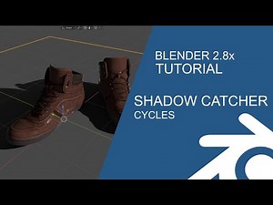 Blender 2.8 Basic Tutorial: Cycles enable Shadow Catcher