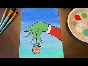 The Grinch - Acrylic Painting Tutorial For Beginners Easy to follow | ASMR -Time Lapse How to Paint