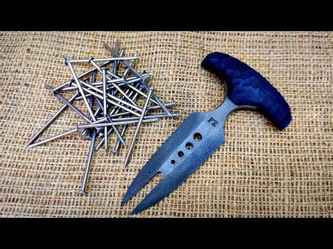 Wootz push dagger from nails