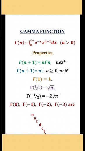 GAMMA FUNCTION