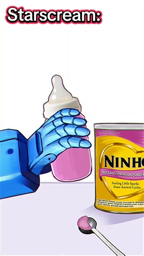 Starscream fighting for his life over a bottle 🤣 #transformers #starscream #megatron #decepticons #fyp