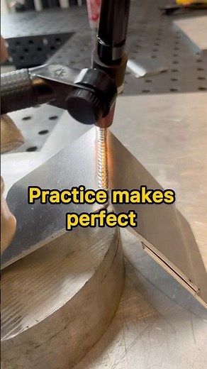 Aluminum tig welding practice pieces.