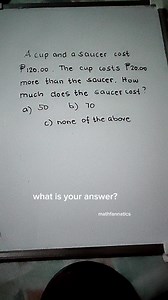 1.7K views · 14 reactions | Make an equation out of a word problem. Let's try this #educational #reels #mathematics! | Math Fannatics | Facebook