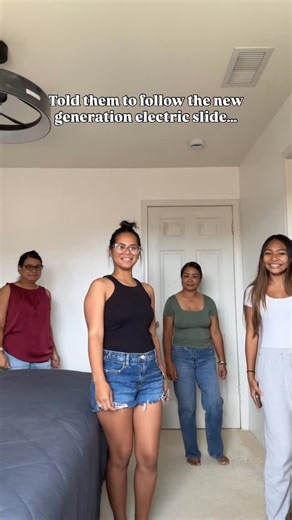KAY | MILLENNIAL BOY MOM 💙 on Instagram: "Told them to follow the new generation electric slide 💃🏻🤭😂 The only way they’d want to learn the new dance😂 aunty 🤝🏽 niece team duo with the mamas😂😂 #horsesinthestable #comedy #dancing #filipinas"