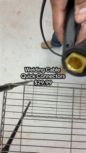 Welding cable quick connect connectors ⚡ Tight fit, solid power transfer, and easy connect/disconnect. Built for reliable welding lead connections. #weldingconnectors #quickconnect #weldingleads #weldingtools #weldersoftiktok
