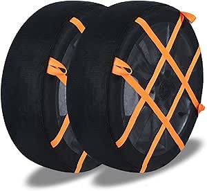 Snow Socks for Car/SUV/Pickup, Great Alternative to Tire Chains 6007