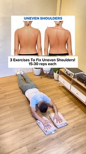 6M views · 73K reactions | Try these 3 simple exercises to fix your UNEVEN SHOULDERS!! | Physical Therapy Session | Facebook